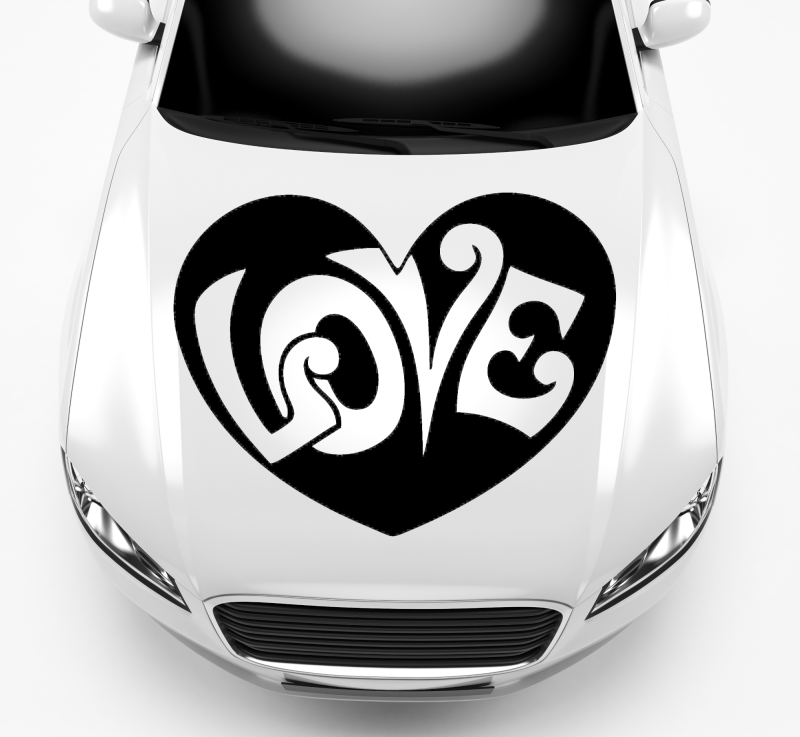 Preview: Aufkleber 15007 Herz - Love